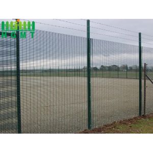 High Security Black Powder Coating Clear View Fence With Bending
