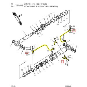 PC200-8MO Hydraulic System Distributor Bucket Pipe and Return Pipe for Excavator