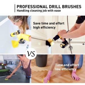 Drill Brush Attachment Set Cleaning Kit Drill Brush with Extend Attachment