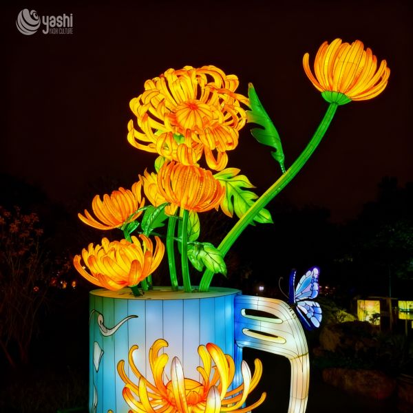 Zigong Lantern Manufacturer - Chrysanthemum Design Lantern for Holiday Mall