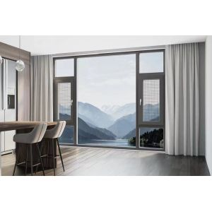 Powder Sprayed Aluminum Awning Windows for Office Soundproof Insulation