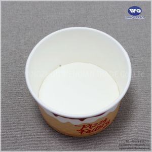 Custom LOGO 8oz Ice Cream Disposable Wood Pulp Paper Cups-Insulated Paper Hot