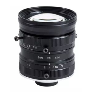 Cheap 6mm 2/3&quot; F1.4-16 5MP C Mount Manual Iris Machine Vision Lens for Industrial Measurement or Inspection for sale