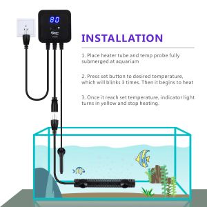 300W/500W Aquarium Heater with LED Digital Temperature Controller, Submersible