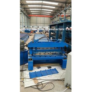 Metal Roofing Tile Roll Forming Machine With Adjustable Feeding Table And