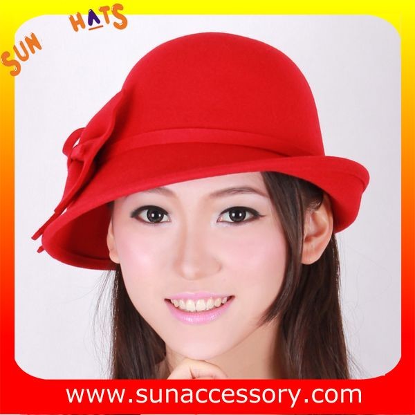 0352 unique wool felt red cloche hats ladies ,Shopping online hats and caps