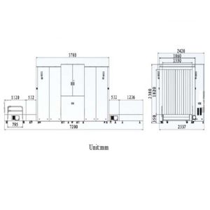 High Definition LCD Airport Security Baggage Scanners , X Ray Inspection Systems