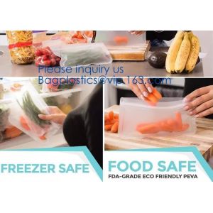 Essential housewares, Fresh Lock, Seal Fresh, Portable Reusable Food k Seal Silicone Fresh Freezer Bag For Travel