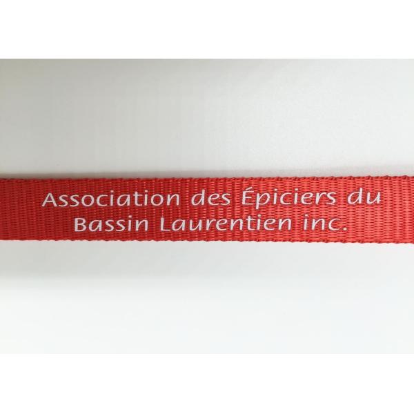 20 MM Nylon Silk Screen Lanyards , Custom Breakaway Lanyards With Metal Hook