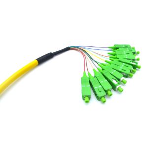 CATV / ODF SC Optical Fiber Pigtail 12 Core Bundle With Zirconium Dioxide