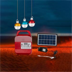ROHS Multifunction Hiking Portable Solar Bulbs With FM Radio Charger