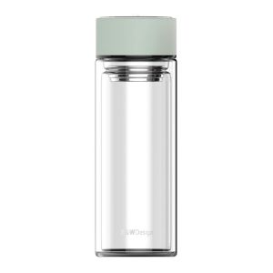 IFUN Colorful Double Wall Tea Infuser Flask Tea Filter Glass Bottle 300ml