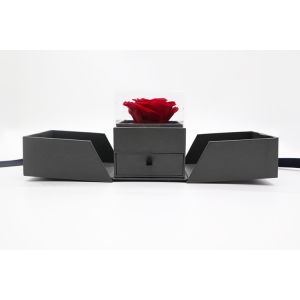 Preserved Flowers In Box Single red rose eternal flower with gift box Valentine's Day gift