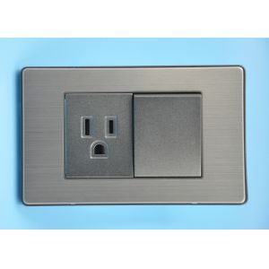 Stainless Steel Switches And Sockets American Style Over Current Protection