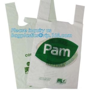 Plant Based Biodegradable Die Cut Handle Food Packaging Compostable Plastic Bag,