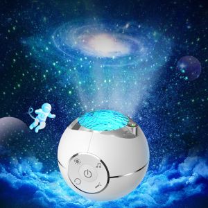 Planet Star Light Projector Wireless Rechargeable Galaxy Projector Night Light