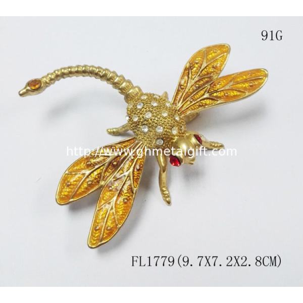 Dragonfly jewelry box enameled trinket box dragonfly trinket box gift jewelry box