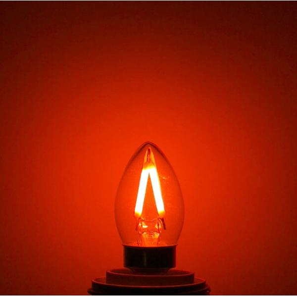 Red LED Night Light Bulb Candelabra Edison C7 E12 For Christmas