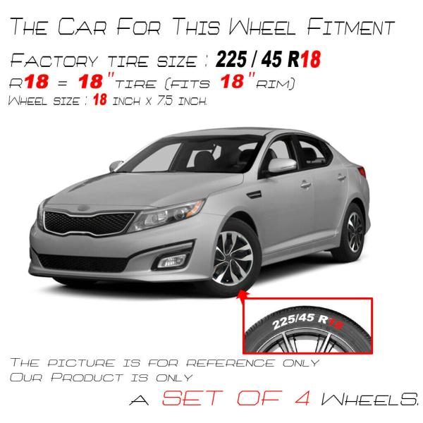 2014-2015 Kia Optima Wheels 18" OEM Factory Alloy Rim 74706