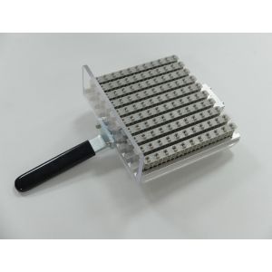 Sliver Aluminum Tool Cassette 100 Drill Bites Holder Customized PCB Machine Part