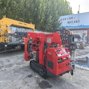 Green Lifting Telescopic Spider Crane With Electric And Diesel Power