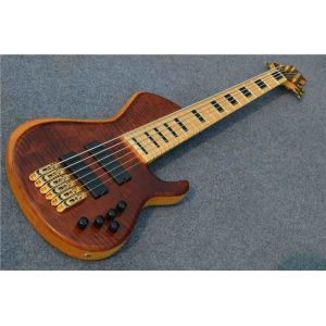 Cheap Custom Shop ELM Body Maple Fingerboard Bass Guitar China 6 String Bass Guitar Fingerboard Free shipping for sale
