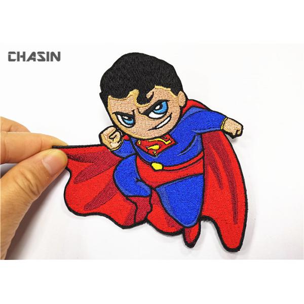 Quality Superman Personalized Embroidered Patches / Custom Embroidered Logo Patches wholesale