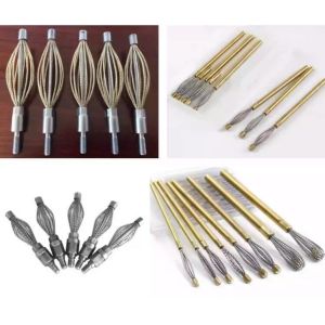 Cross Hole Power Deburring Tool Oval Head Drilling Brush Knotted