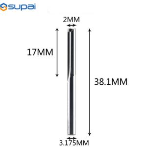 3.175mm 4mm 6mm 8mm Shank 2 Flute Tungsten Carbide End Mill CNC Router Bit