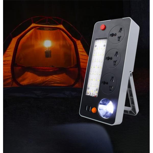 8000K Switch Usb Camping Plug Sockets Rechargeable Home Outdoor With Emergency Light