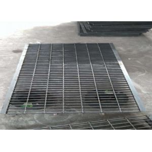 SGS Metal Grates For Driveways / Rectangular Gutter 50 / 100mm Twisted Bar Pitch