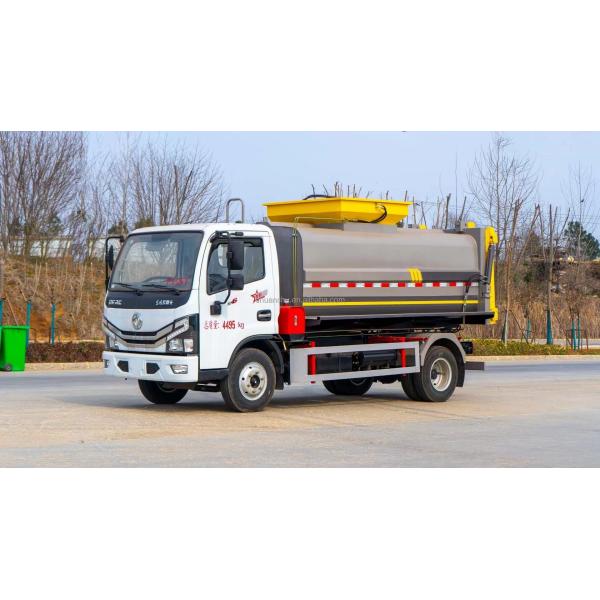 6.5cbm Dongfeng Domestic Waste Vehicle Kitchen Garbage Truck for Municipal Manual Transmission Euro 4 Emission Standard