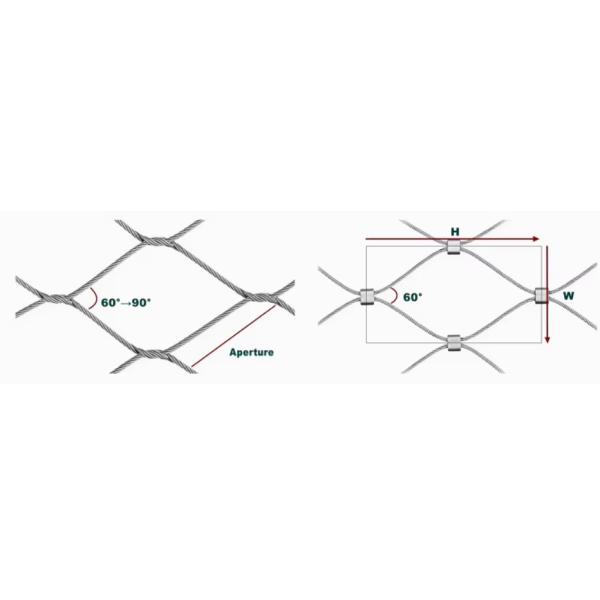 Zoo Enclosure Flexible 1mm Anti Drone Netting Stainless Steel Wire Rope Safety Mesh