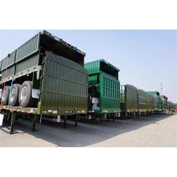 40 Tons High Strength Steel Livestock Trailers Custom Height With LED Light