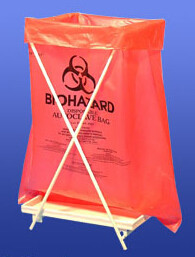 Extra large capacity biohazard drawtape trash bag interleaf coreless roll