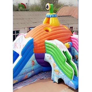 Submarine Inflatable Water Slide Colorful Digital Printing For Kids