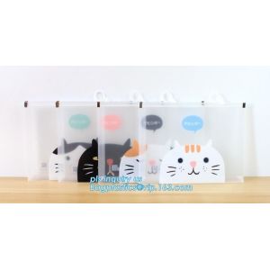 resealable clear vinyl pvc silder promotional zipper bag, Pen Bag with Slider