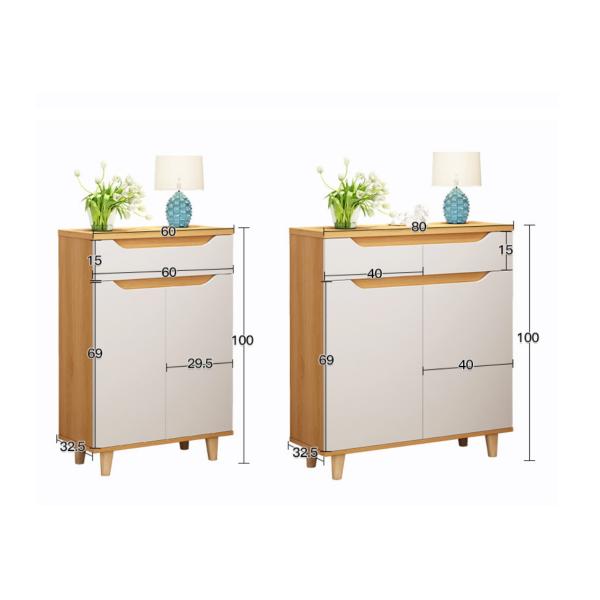 Eco - Friendly Melamine Shoe Shelves / Simple Style White Shoe Storage Cabinet