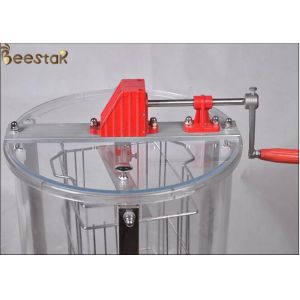 2 Frames Stainless Steel Transparent Manual Honey Extractor Beekeeping Equipment