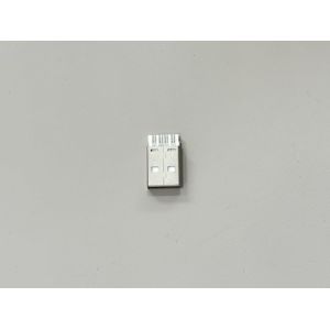 USB 2.0 AM Integrated Wire Solder Connector | Gold-Plated Terminal | White