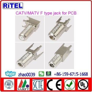 China CATV high quality F type female Jack and plug, bulkhead for PCB & pacth panel on sale