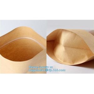 zipper. Zip lockk, Custom printed paper bread bags use for food packaging,Open