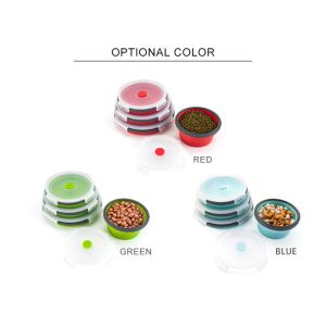 Odorless 350ml 500ml Silicone Foldable Lunch Box Set Of 4
