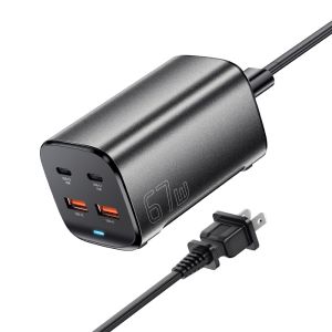 Dual USB C USB A PD GaN Chargers 67W ES-CD35 Series