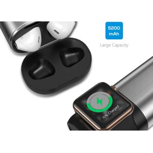 Qi Standard 5200mAH Wireless Charger Power Bank 3 In 1