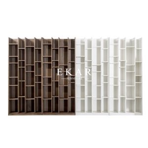 High Quality Walnut Veneer Wooden Bookcase Bookshelf KSL-BK001