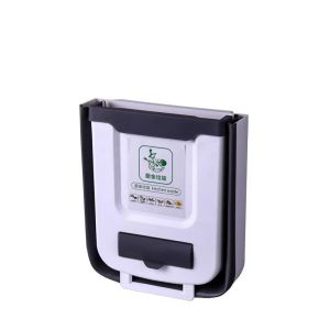 Cans Door Drawer Hanging Folding Waste Bin Handheld Cabinet Portable Wall