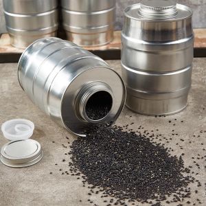 Airtight Coffee Tin Cans Cylindrical / Square Empty Coffee Cans With Lids