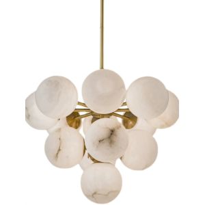 China Indoor Decoration Marble Lamp Restaurant Home Villa Luxury Led Alabaster Chandelier Light on sale
