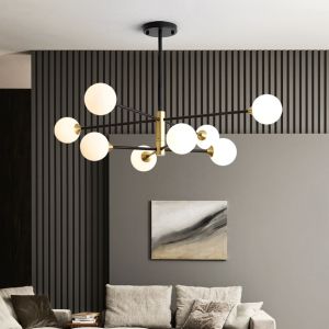 Nordic glass bubble chandelier light led postmodern lamp minimalist sputnik